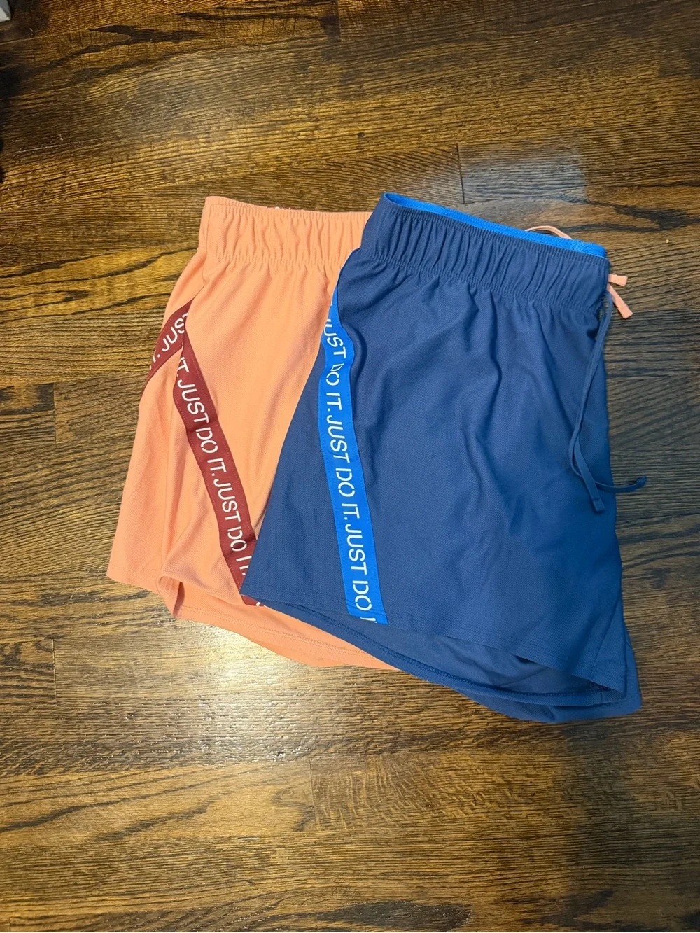 Women’s Athletic Pull-On Shorts - Navy and Peach